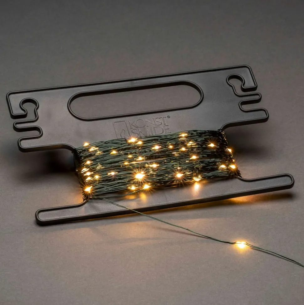 Dråber lyskæde, grøn med opvikler, 300 lyskilder