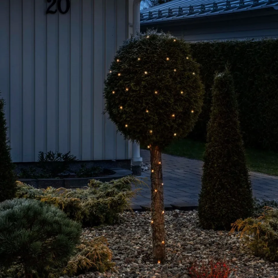 Dråber lyskæde, grøn med opvikler, 300 lyskilder