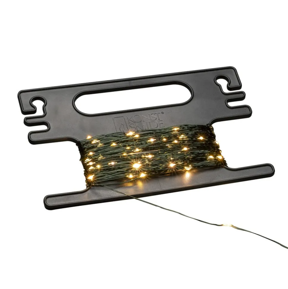 Dråber lyskæde, grøn med opvikler, 300 lyskilder