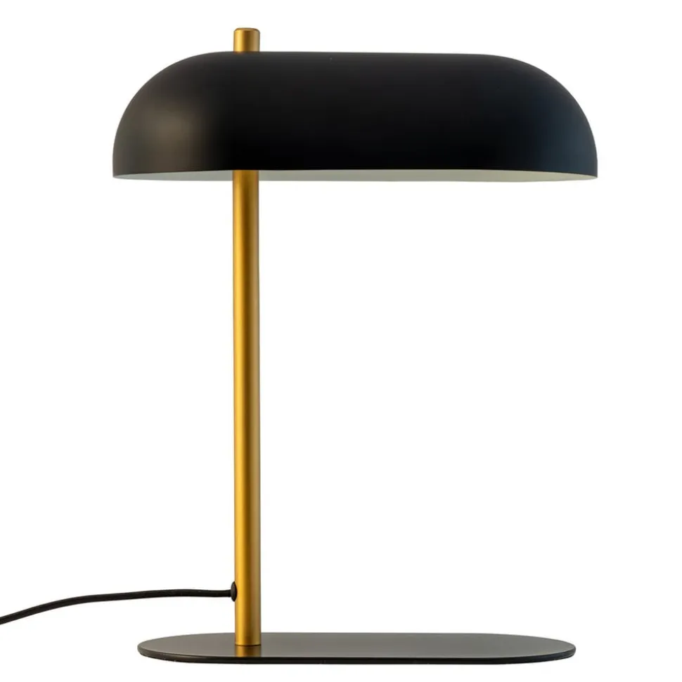 Dyberg Larsen Arch bordlampe, sort/messingfarvet, metal