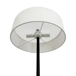 Dyberg Larsen gulvlampe Calix, sort/naturfarvet, 150 cm