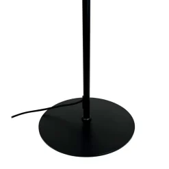 Dyberg Larsen gulvlampe Calix, sort/naturfarvet, 150 cm