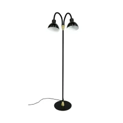 Dyberg Larsen Gulvlampe Lilje, sort, højde 135 cm, 2 lyskilder.