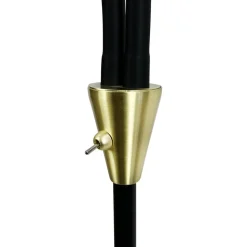 Dyberg Larsen Gulvlampe Lilje, sort, højde 135 cm, 2 lyskilder.
