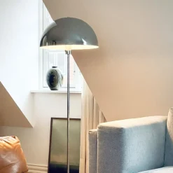 Dyberg Larsen Gulvlampe Stockholm, højde 143 cm metal/marmor