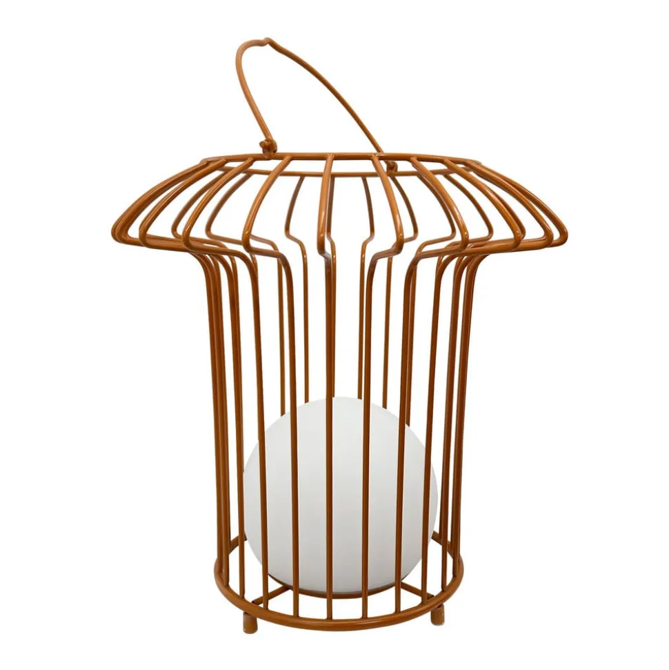 Dyberg Larsen LED-bordlampe Kurv, terracotta, metal