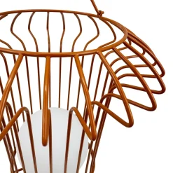 Dyberg Larsen LED-bordlampe Kurv, terracotta, metal