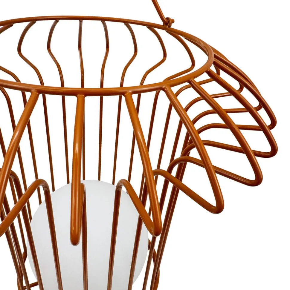 Dyberg Larsen LED-bordlampe Kurv, terracotta, metal