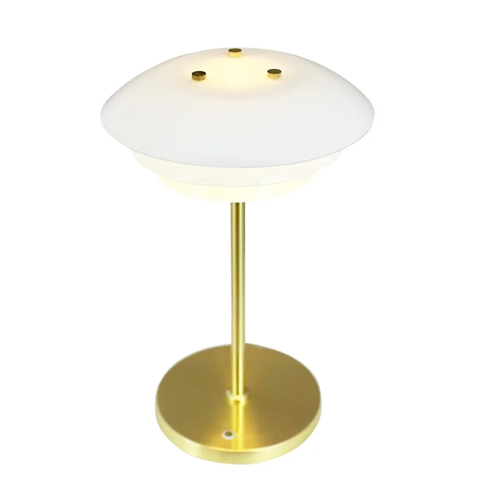 Dyberg Larsen LED-bordlampe DL20, højde 30 cm, glas