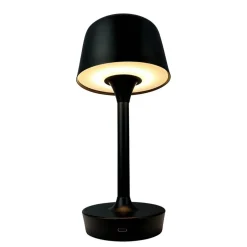 Dyberg Larsen LED-bordlampe Flow, sort, højde 25 cm