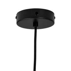 Dyberg Larsen Princess hængelampe, opal/sort, Ø 28 cm