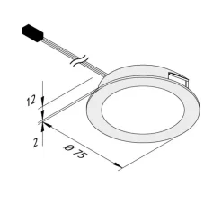 Dynamic FAR 68 integreret LED-møbellys 3 W CCT