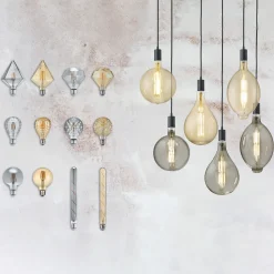 E27 4 W 2.700K Diamant LED-pære, ravgul