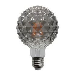 E27 3,8 W LED-pære G95 918 struktur, røg, 5 stk