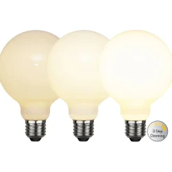 E27 G95 LED-globepære 7,5 W 3-trins-dæmpning opal