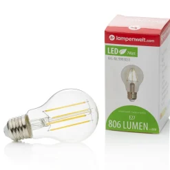 E27 LED-filament 7 W 806lm 2.700 K klar, 3 stk