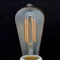 E27 rustik LED-pære 6 W 500lm rav 1.800 K 4 stk