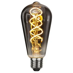 E27 ST64 2 W rustik LED-pære, filament 2.100 K røg