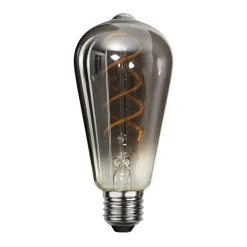 E27 ST64 2 W rustik LED-pære, filament 2.100 K røg