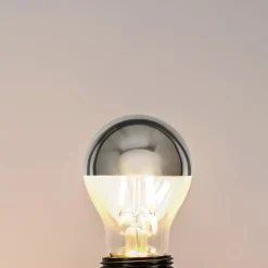 E27 3,5W topforspejlet LED-pære A60, 2700K sølv