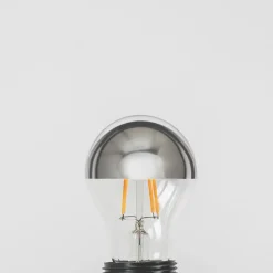 E27 3,5W topforspejlet LED-pære A60, 2700K sølv