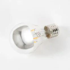 E27 3,5W topforspejlet LED-pære A60, 2700K sølv