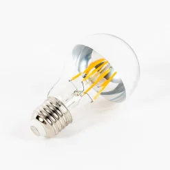 E27 3,5W topforspejlet LED-pære A60, 2700K sølv