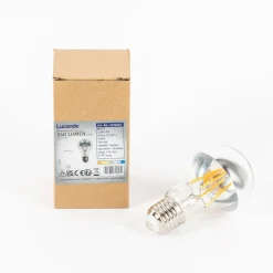 E27 3,5W topforspejlet LED-pære A60, 2700K sølv