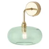 EBB & FLOW Horizon arm-væglampe guld/grøn Ø 21 cm