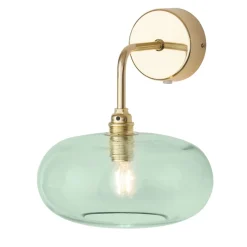 EBB & FLOW Horizon arm-væglampe guld/grøn Ø 21 cm