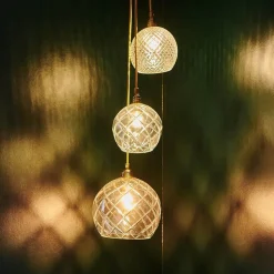 EBB & FLOW Rowan hængelampe, guld Ø 15,5cm