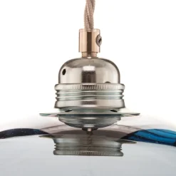 EBB & FLOW Rowan hængelampe blå-sølv Ø 28cm