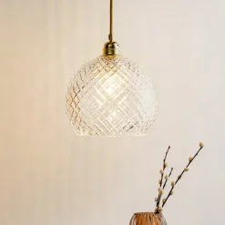 EBB & FLOW Rowan hængelampe, guld Ø 22cm