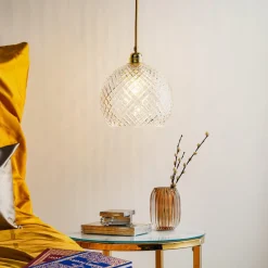 EBB & FLOW Rowan hængelampe, guld Ø 22cm