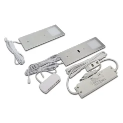 Eco-Pad F LED-underskabsbelysning, 2, 3.000 K, alu