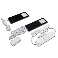 Eco-Pad F LED-underskabsbelysning, 2, 4.000 K sort