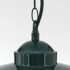 Edward udendørs hængelampe, grøn, Ø 27,5 cm, aluminium/glas