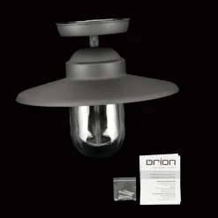 Edward udendørs loftlampe, antracit, Ø 27,5 cm, aluminium