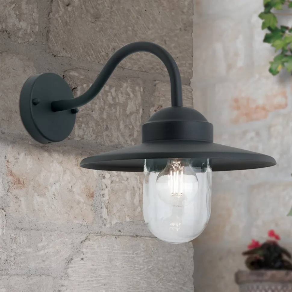 Edward udendørs væglampe i vintagestil antracit