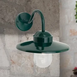 Edward udendørs væglampe i vintagestil mørkegrøn