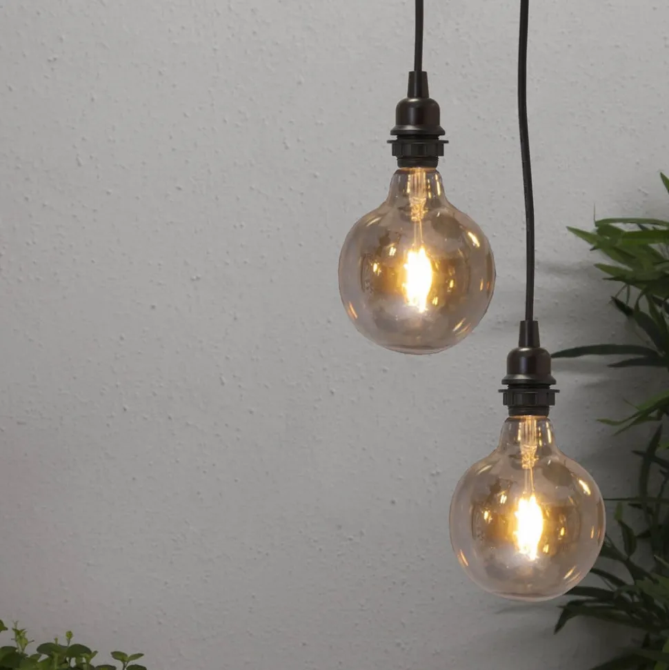 E27-fatning med Ute-kabel, 5 m, sort