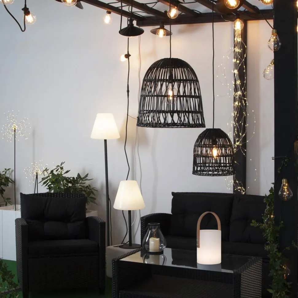 E27-fatning med Ute-kabel, 5 m, sort