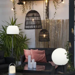 E27-fatning med Ute-kabel, 5 m, sort