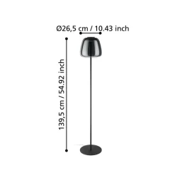 EGLO connect LED-gulvlampe Alfero-Z, RGB, CCT, sort