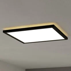 EGLO connect LED-loftlampe Rovito-Z, sort, 39 x 39 cm