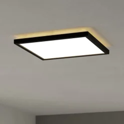 EGLO connect LED-loftlampe Rovito-Z, sort, 29 x 29 cm