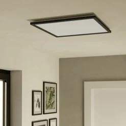 EGLO connect LED-loftlampe Rovito-Z, sort, 50 x 50 cm