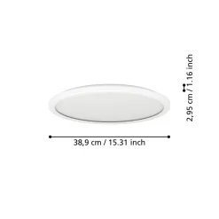EGLO connect LED-loftlampe Rovito-Z, hvid, Ø 39 cm