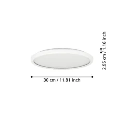 EGLO connect LED-loftlampe Rovito-Z, hvid, Ø 30 cm