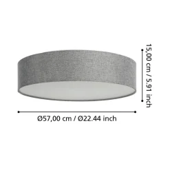 EGLO connect Romao-Z LED-loftlampe, Ø57cm, grå